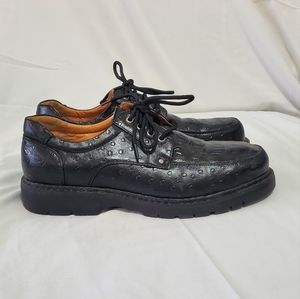 Mens leather dress shoes Black SIZE 11 Oxford like new